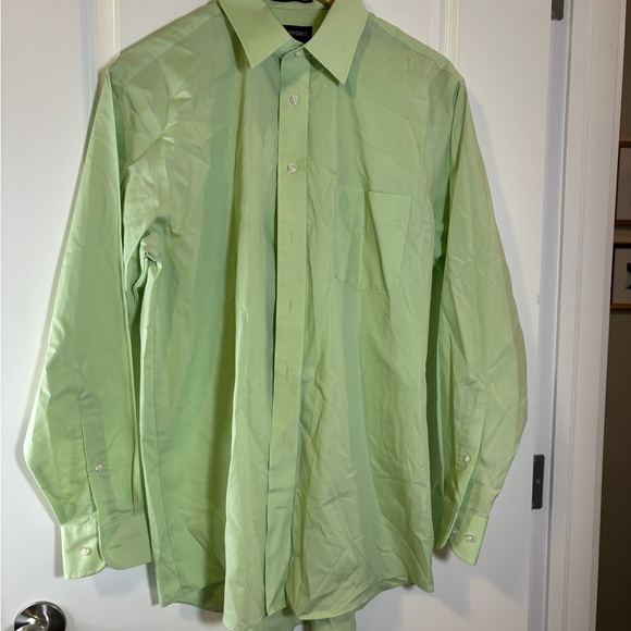 Stafford apple green button down - Picture 2 of 10